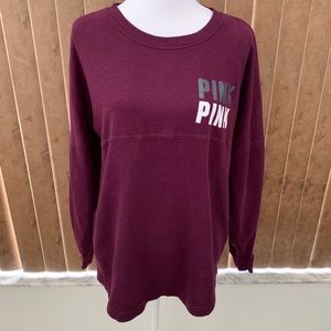 PINK Victoria’s Secret Wine Long Sleeve Sweat Top